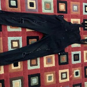 Black overalls